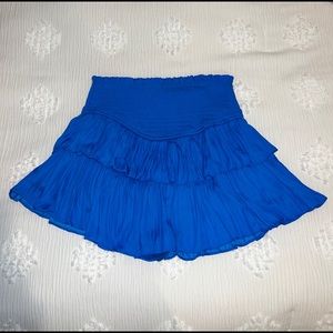 Blue ruffle skort